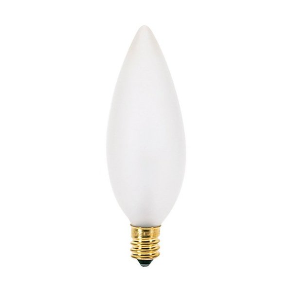 Satco 25 W BA9.5 Decorative Incandescent Bulb E12 (Candelabra) Soft White 2 pk S3785